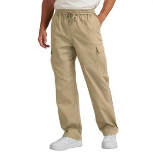 GIRUNS Men's Fashion Cargo Pants - Drawstring Joggers Pants with Pockets